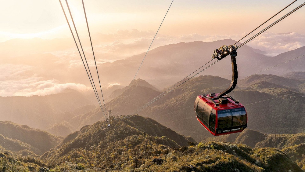 Visitors can only reach the Golden Bridge by heading to the Sun World Ba Na Hills theme park and taking a cable car